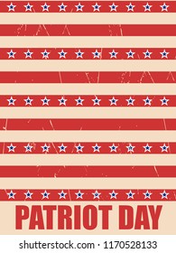 Background with red and blue stars. Holiday graphic design. USA Patriot Day star pattern in American flag colors.