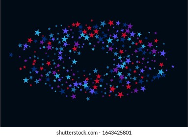 Background with red and blue stars. Holiday graphic design. Red blue stars American patriotic graphics.