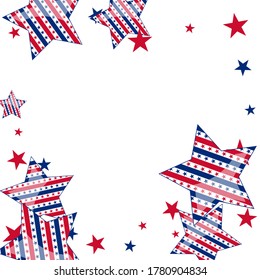 Background with red and blue stars. Holiday graphic design. Red blue stars American patriotic graphics.
