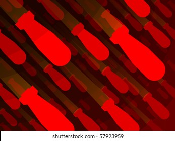 Background red bomb nuclear poster