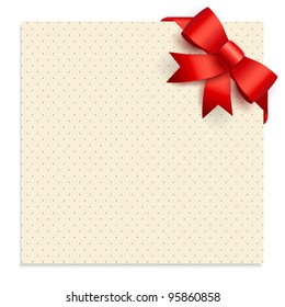 Background With Red Bow