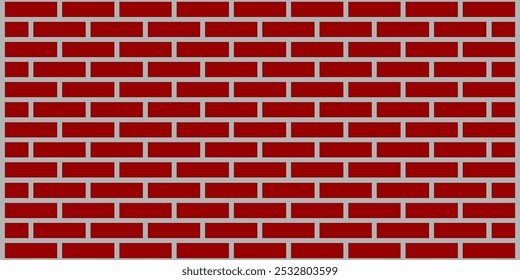 
Fondo de la disposición de ladrillo rojo, Diseño gráfico de Vector
