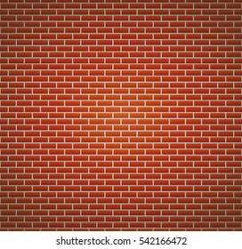 Background of red brick wall. seamless wallpaper vector illustration. colorful horizontal architecture
