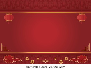 Background Red Chinese New Year Elegant