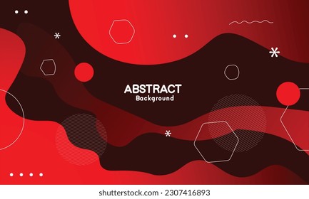 background with red color background. Fluid shapes