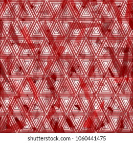 Background red color triangle pattern design wallpaper illustration