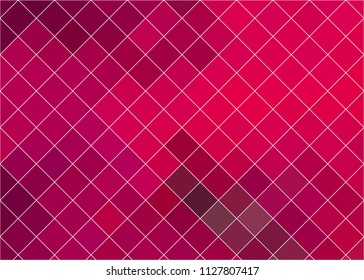 background with red and crimson colored of rhombuses with reflections with a white outline  