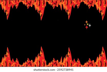 background with red fire vector design