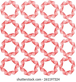 Background with red floral inside, vector illustration