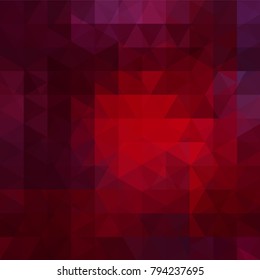 Background of red geometric shapes. Abstract triangle geometrical background. Mosaic pattern. Vector EPS 10. Vector illustration