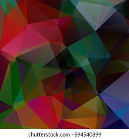 Background of red, green, black, brown geometric shapes. Colorful mosaic pattern. Vector EPS 10. Vector illustration