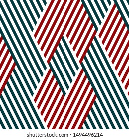 Background with red and green streaks. Vector seamless pattern.