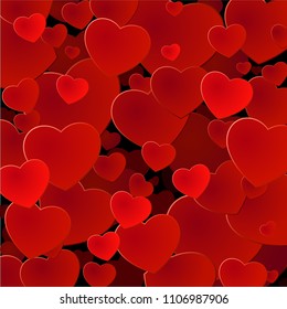 Background with red hearts
