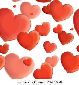 background with red hearts