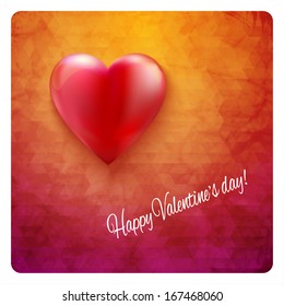 Background with red Hearts, illustration