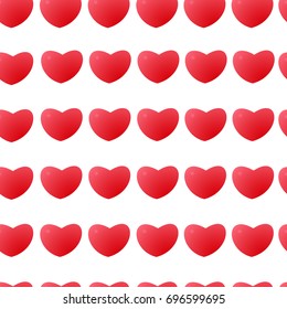 background of red hearts. Seamless pattern. For greeting cards, wedding, birthday, congratulations, party. Vector illustration.