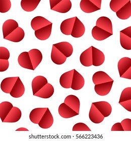 Background of red hearts. Valentine's Day
