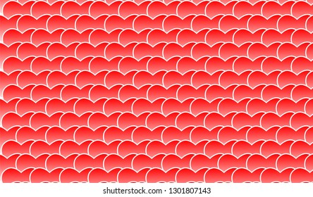 Background of red hearts. Vector illustration EPS 10.