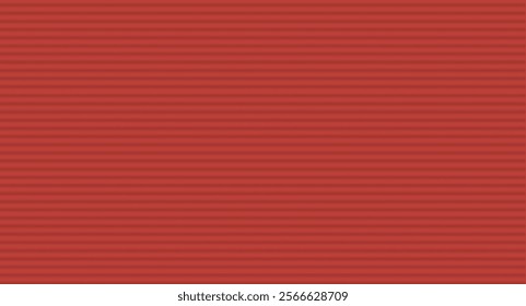 Background red horizontal stripes corrugated pattern. Vector red metal horizontal lines wall. Plastic home siding texture. Iron roof tile sheet. Warehouse wall. Realistic wavy floor seamless pattern. 