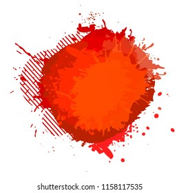 background with red ink stains banner. watercolor splattered vector illustration. abstract backdrop Hand drawn liquid brush ink textures and design elements.