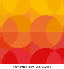 Fondo con círculos rojos y naranjas. Atardecer abstracto