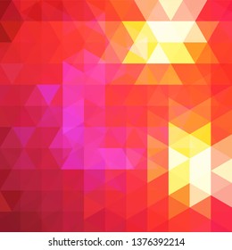 Background of red, orange geometric shapes. Abstract triangle geometrical background. Mosaic pattern. Vector EPS 10. Vector illustration