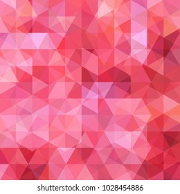 Background of red, pink geometric shapes. Abstract triangle geometrical background. Mosaic pattern. Vector EPS 10. Vector illustration