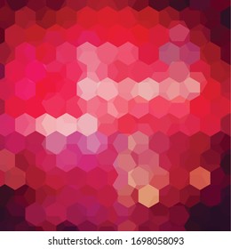 Background of red, pink geometric shapes. Mosaic pattern. Vector EPS 10. Vector illustration