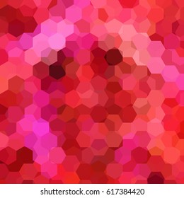 Background of red, pink geometric shapes. Mosaic pattern. Vector EPS 10. Vector illustration