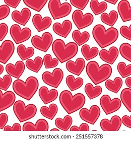Background red and pink hearts
