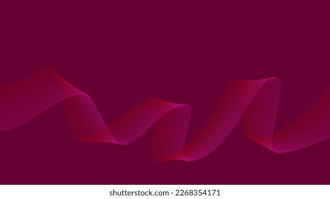 Background Red Pink wave lines Flowing red waves design Abstract digital equalizer sound wave. Flow. Dark Pink Line Vector illustration for tech futuristic innovation concept background Graphic design