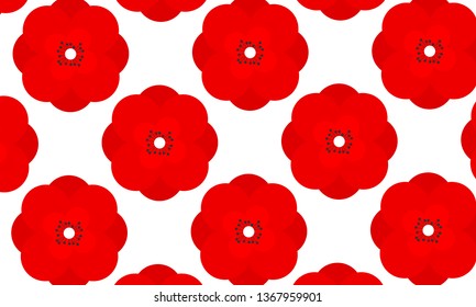 Background of red poppies