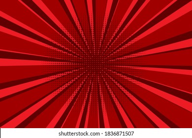 Background from red rays. Red and burgundy sunbeams. Starburst burst vector illustration.