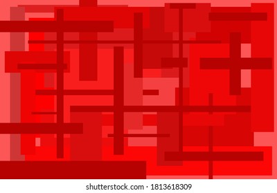 Rectángulo rojo de fondo con estilo abstracto moderno. 