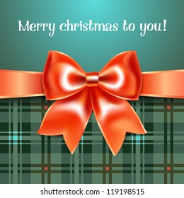 Background with red ribbon bow, 10eps. Perfect as invitation or congratulation.