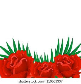 Background of red rose petals. Vector