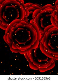 Background of red roses