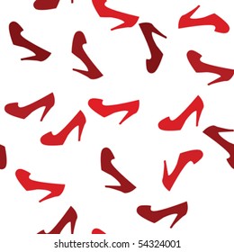 Background with red shoes
