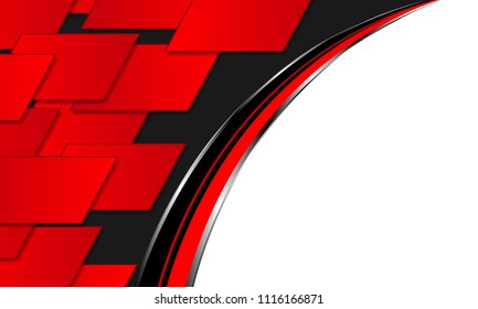 Background, red technology, and blank white text space.