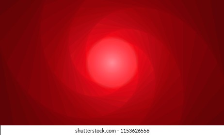 Background in red tints. Abstract bg. Vector design. Monochrome background. A tunnel effect. Light at the end of the tunnel. 