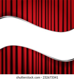Background with red velvet curtain