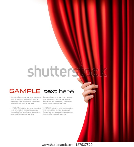 赤いビロードのカーテンの背景 ベクターイラスト のベクター画像素材 ロイヤリティフリー