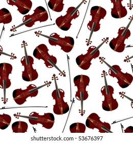background with red violins and bow