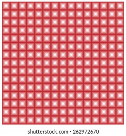 Background of red - white small squares. Geometric background.