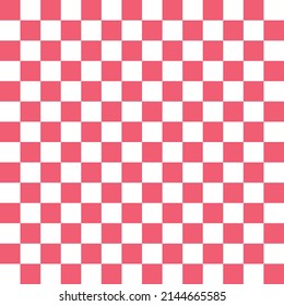 Background red and white square patterns geometric vector