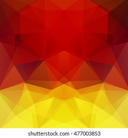 Background of red, yellow geometric shapes. Colorful mosaic pattern. Vector EPS 10. Vector illustration