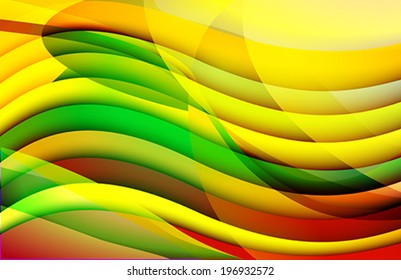 The Background with red-white Curves