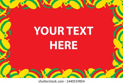 

background with reggae and jamaica musical instruments. space for text