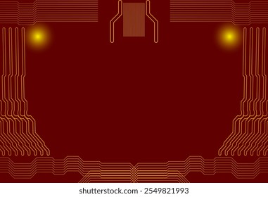 background with regular lines model of backstage screen. red and gold color. with yellow light.