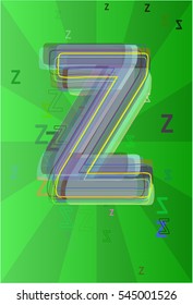 background with repeat and Z, fine alphabet